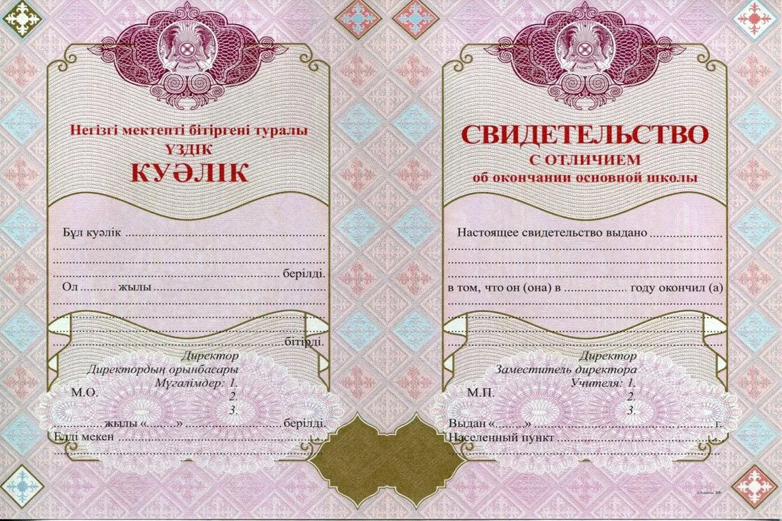 Красный Аттестат Казахстана за 9 классов в Хасавюрте